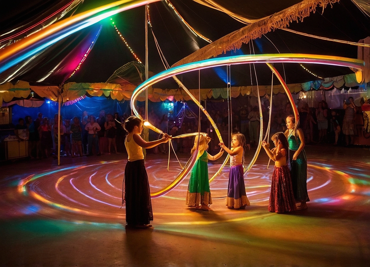 Juguetes circenses coloridos