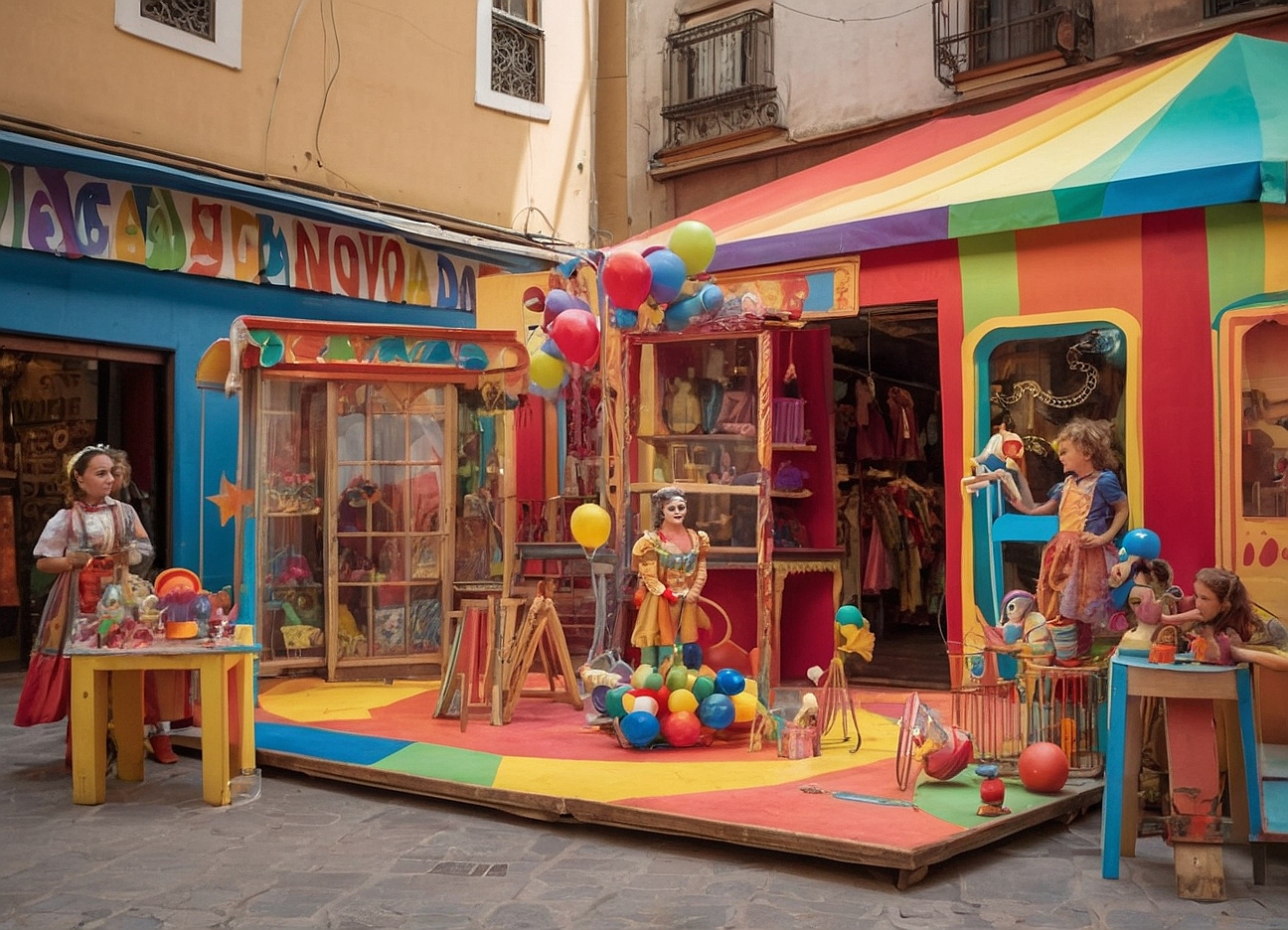 Malabarista en acción